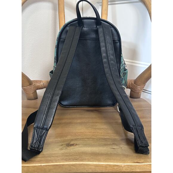 Harry Potter Slytherin Loungefly Mini 12" Backpack Green Black Snake Bag - Picture 3 of 8